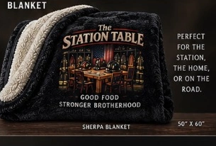 Station Table Sherpa Blanket: approved Station Table sherpa blanket