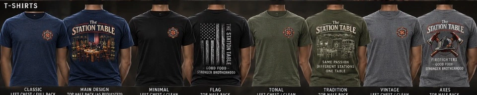 Station Table T-Shirts: approved Station Table T-shirt design lineup